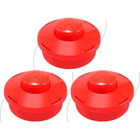 3X Tête de débroussailleuse universelle fil nylon (3X Rouge) (1/5)