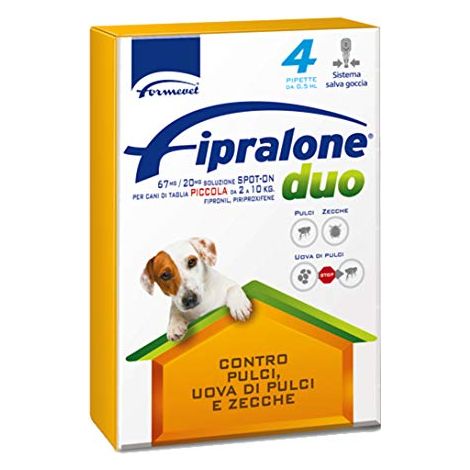 Formevet Dog Fipralone Duo 2-10 Kg - Formevet Dog Fipralone Duo 2-10 Kg - Confezione Da 4 Pipette (1/3)