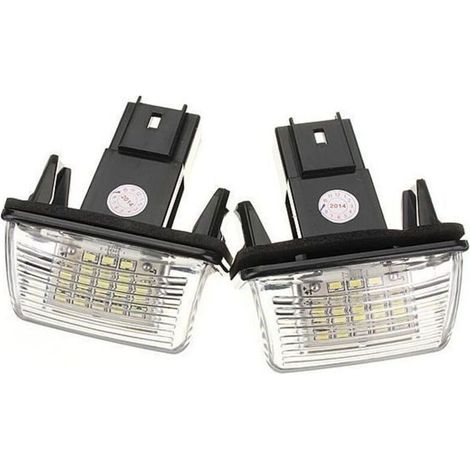 2 x LED Feux plaque d\'immatriculation eclairage pour Peugeot 206 207 308 407 306 Citroen (1/4)