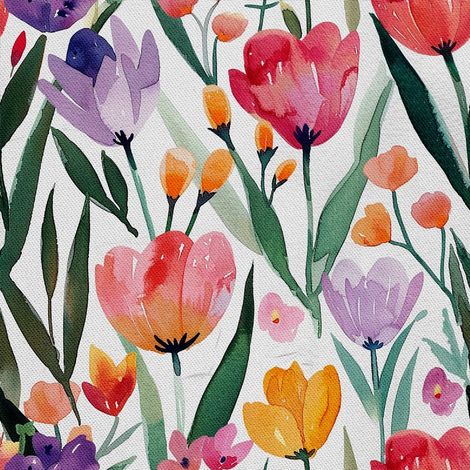 Tissu décoratif d'extérieur Oxford - Motif printemps I DX7430 (1/5)