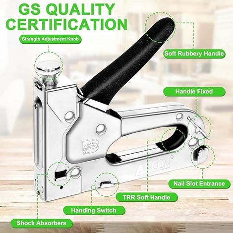 Wood Stapler Silver (1/4)