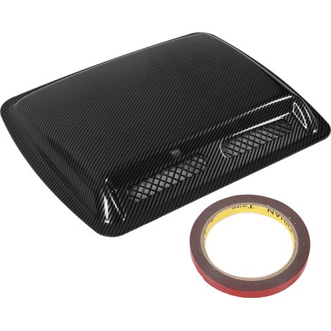 Capot D'admission D'air Décoratif de Voiture Scoop Vent Turbo Capot avec Conception Auto-adhésive pour Voitures(Motif en fibre de carbone). (1/5)