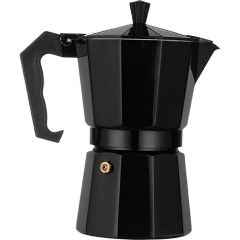 Petite moka aluminium, poignée anti-brûlure, camping et voyage