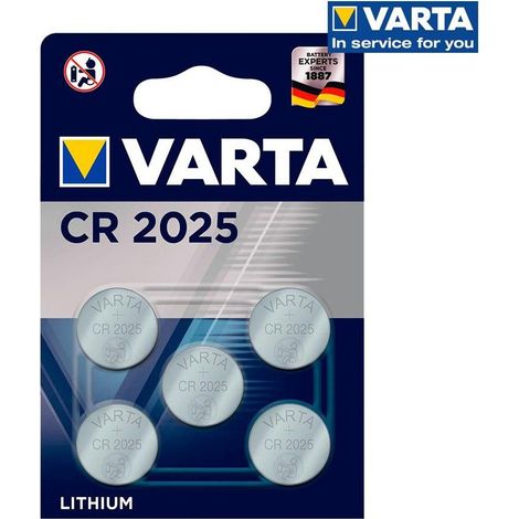 Micropila lithium cr2025 3v Varta blíster 5 unid ø20.0x2.5mm