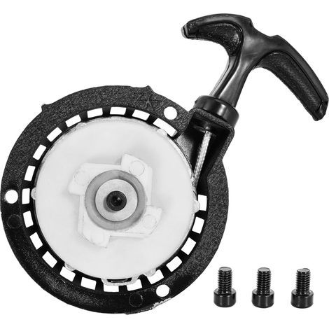 Avviamento in discesa in lega di alluminio per 40/44-6 2 temperature 47cc 49cc Mini Moto Chopper ATV Quad, avvio in nylon Mini Easy Pull con vista nera (1/5)
