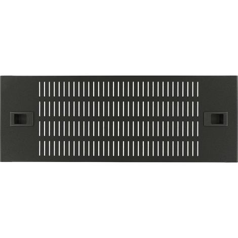 Lanview 4U 19" Einrast-Blendenplatte mit Belüftung, Schwarz, RAB415BL