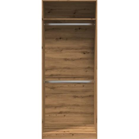 vidaXL Garderobe Eiche handwerklich 80x50x200 cm Ingenieurholz