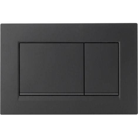 Plaque de déclenchement avec déclencheur de rinçage, plaque de déclenchement WC compatible avec Geberit Sigma 30, plastique ABS pour plus de durabilité et de durabilité, installation facile (noir) (1/4)