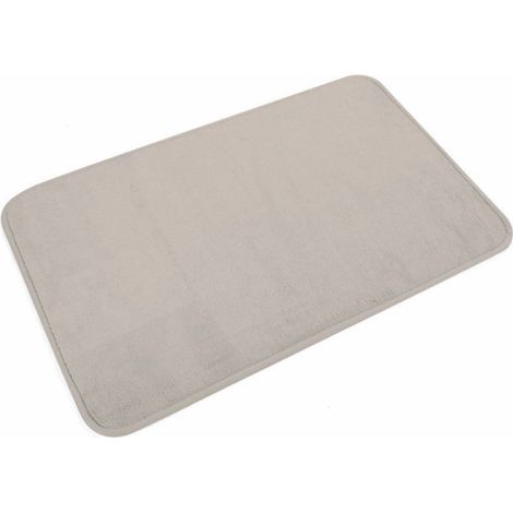 Tapis de Bain Microfibre "Vitamine II" 45x75cm Taupe (1/4)