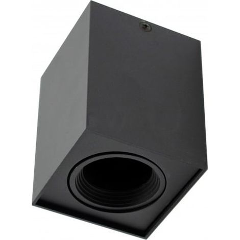 IluminaShop - Plafon de Superficie Basculante Cuadrado Negro para GU10/MR16