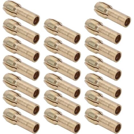 20 pcs En Laiton Perceuse Mandrin Précision 0.5-3.2mm En Laiton Pince De Serrage Mandrin Convient Outils Rotatifs Recueillir Mandrin Titulaire Électrique Meulage Perceuse (1/5)