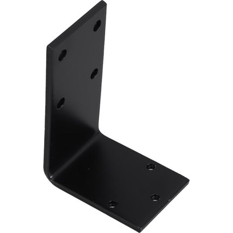 Support de dossier chaise bureau en acier noir, fixation L (1/5)