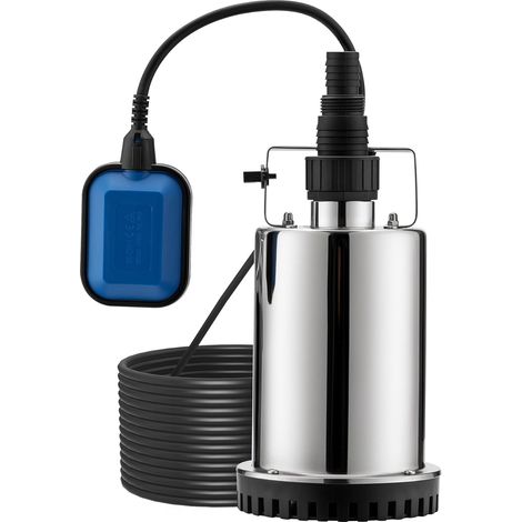 1 Pompe eaux sales Submersible 400 W Débit 7500 l/h Hauteur 6,5 m Flotteur Jardin Drainage