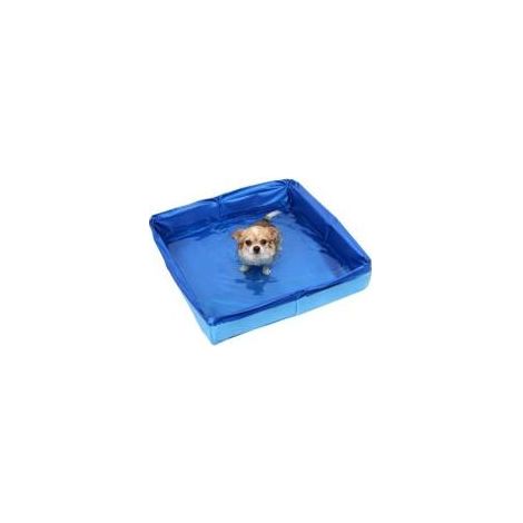 Piscine pliable pour chien (50×50×10 cm), piscine carrée en PVC étanche  piscine portable pour chat, convient aux petits chiens et chats, peut être utilisée à l'intérieur ou à l'extérieur. (1/5)
