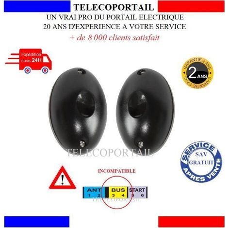 Cellule photoélectrique - SOMFY DEXXO - Universelle - Barrière infrarouge - Paire noire (1/2)
