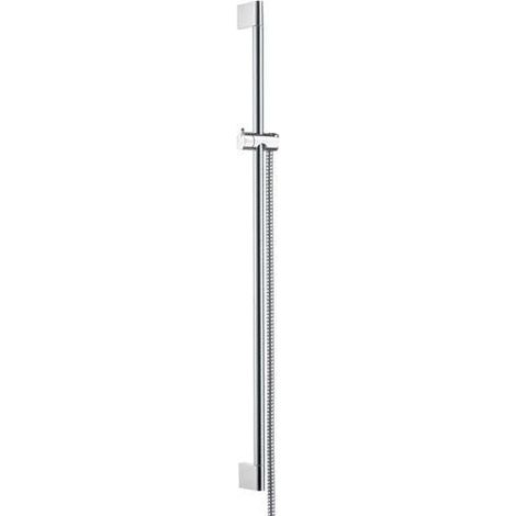 Hansgrohe – Barre de douche 90cm 27614000 – Métal cuivré – Curseur inclinable à 2 positions – Ajustement silencieux