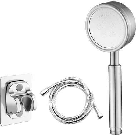 Cabezal de ducha, acero inoxidable duradero, alta presión, manual, color plata. (1/2)