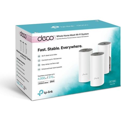 TP-Link Deco E4 3-pack Wi-Fi 5 Mesh AC1200 dual band 2,4/5 GHz antenne interne (1/5)