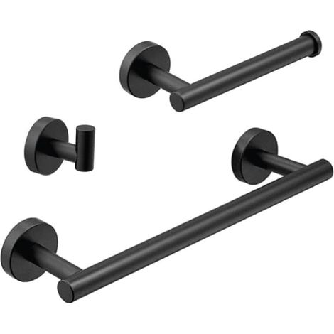 Bad-Accessoires-Set CHARLES 30 Schwarz matt