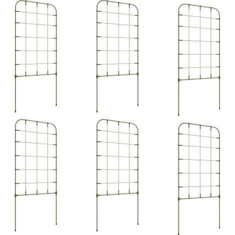 Outsunny 6er-Set Rankhilfe aus Stahl Pflanzenhalter & Rankgitter für Kletterpflanzen, Balkon geeignet, robust & wetterfest, Grün 
On-Site