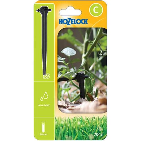 5x Hozelock 7043 Asta End Line Pressure Compensating Dripper Spikes Irrigation (1/4)