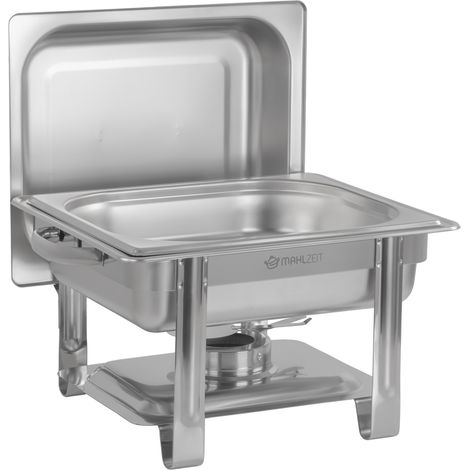 Mahlzeit Chafing Dish in acciaio inox 4 litri Scaldavivande con supporto coperchio per catering