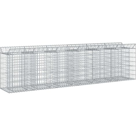 Maison Exclusive - Gabionen-Hochbeet 2 pcs Silber