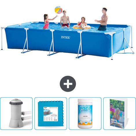 Intex Piscina con struttura Rettangolare - 450x220x84 cm - 7-pezzi SCB130