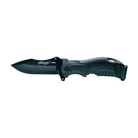 Walther P99 cuchillo plegable negro hoja inox 100 mm