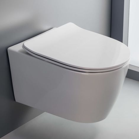 Kronenbach Tube Wand-WC-Set spülrandlos inkl. WC-Sitz slim (1/5)