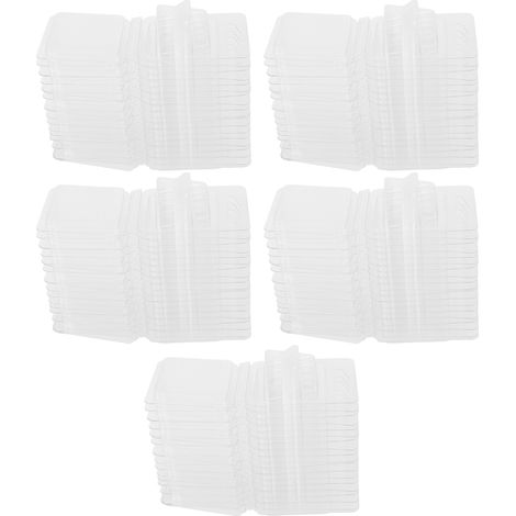 100 Paquets de Moules à Clapet de Fonte de Cire Récipients Plateau en Plastique Vide Transparent pour la Saint-Valentin Tartes sans Mèche Fabrication de Bougies en Forme d'Étoile à Cinq Branches (1/5)