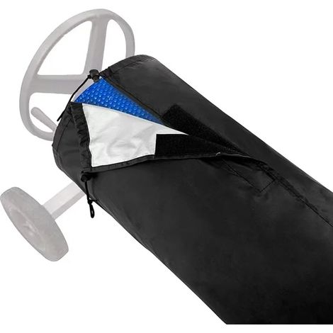 Bâche de piscine enroulable résistante (noire, 550 x 96 cm) (1/4)