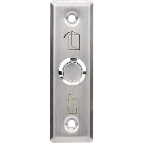 Lntyq Bouton de Sortie Poussoir de Porteen Acier Inoxydable,Rond Bouton Poussoir Interrupteur,Porte Commutateur Electrique de Contrôle d'Accès Cadre de Porte Creux (1/4)