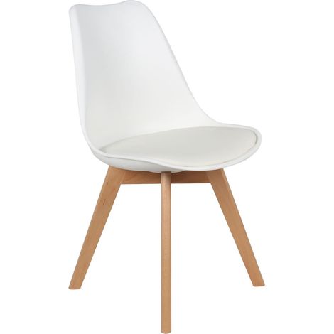 Chaise scandinave blanc 49x81,5x58 cm (1/4)