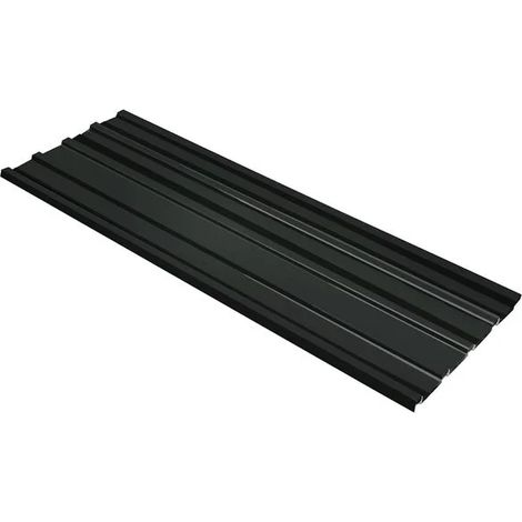 Panneaux de toiture, 12 feuilles par paquet, couleur anthracite, 129 x 45 cm (1/5)