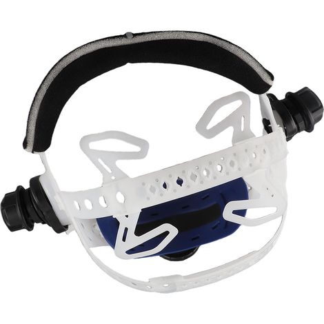 Masque de soudeur à bandeau réglable pour casque à assombrissement automatique solaire (blanc) (1/5)