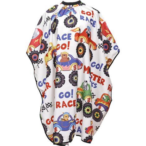 Cape de coiffure pour enfants, motif voitures mignonnes, cape de coiffure pour enfants, bébés, tout-petits, garçons.