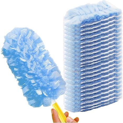 30pcs recharges de plumeau double face 360° avec 1 manche, Plumeau électrostatique jetable, pour Swiffer (1/5)