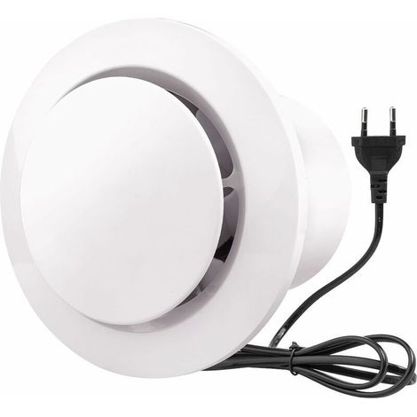 100-mm-Abluftventilator, 130 m³/h, 20 W, Rückschlagventil, leiser 30-dB-Ventilator. Für Bad, Küche und WC. (1/4)