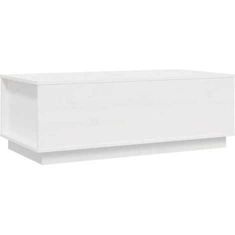 Mesa de centro elevable para salón, diseño moderno, 100 x 50 x 35 cm, madera maciza de pino blanco DEC037784