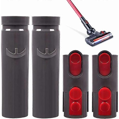 Lot de 2 adaptateurs compatibles avec les aspirateurs Dyson V7, V8 et V10. Accessoires pour aspirateurs V6, DC58 et DC59. Améliorez les fonctionnalités de votre aspirateur. (1/4)