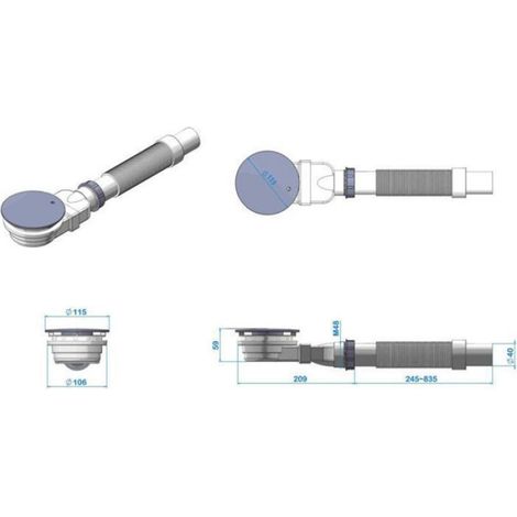 Bonde De Douche - 90 Mm - Extra Plat - Système Anti-Odeurs - Tamis À Cheveux - Pour Receveur De Douche - 1 Pièce (1/5)