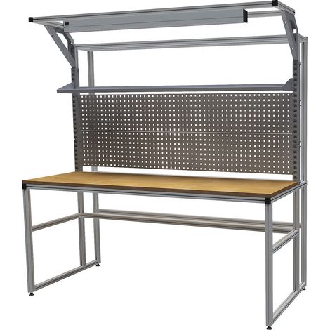 bedrunka hirth, Établi en aluminium workalu® avec superstructure (1/5)