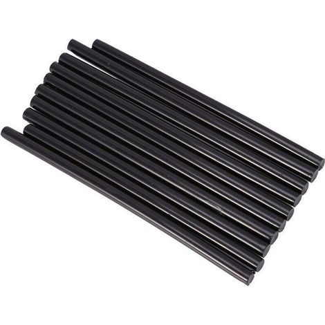 Bâtons de colle à chaud colle thermofusible bâton adhésif fonte chaude pour pistolet à colle 20W DIY Artisanat Réparations Rapides (noir) 10pcs 7 150mm (1/4)