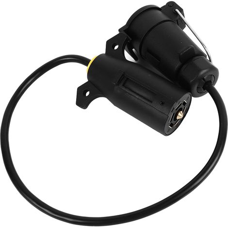 Adaptateur Prise Remorque 7 Broches Fiable Durable Double Tête US vers UE pour Voiture Prise (1/5)
