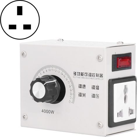 4000-W-SCR-Spannungsregler, Hochleistungsdimmer, Thyristor-Controller, AC 110/220 V, UK-Stecker (1/5)