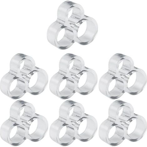 Set di 7 protezioni in silicone per maniglie delle porte - Resistenti agli urti e ai graffi - Per porte di camere da letto - Trasparenti (1/5)