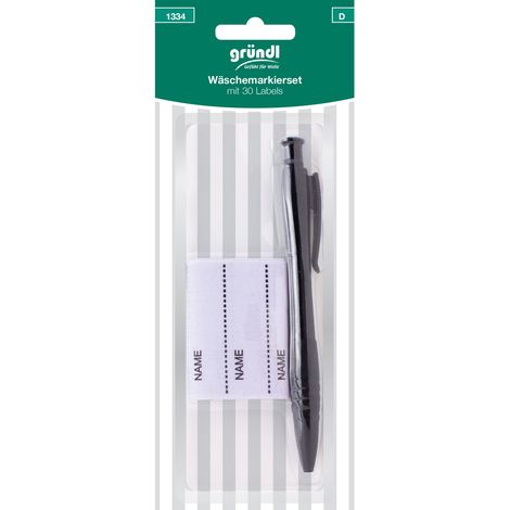 Gründl Wäschemarkierset 30 Labels Handarbeit