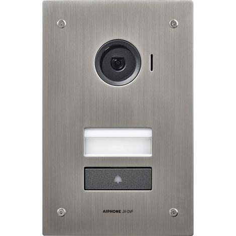 Platine vidéo inox, 2 fils intégral, encastrée, IP54 et IK08, pour JV - AIPHONE JVDVF