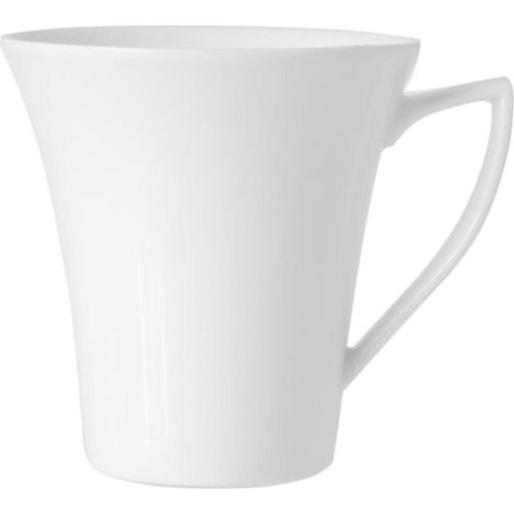 Taza de porcelana Quatre HomeDelux de 250 ml, blanca y elegante para café. (1/2)